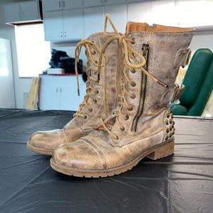 Retro Studded Combat Boots